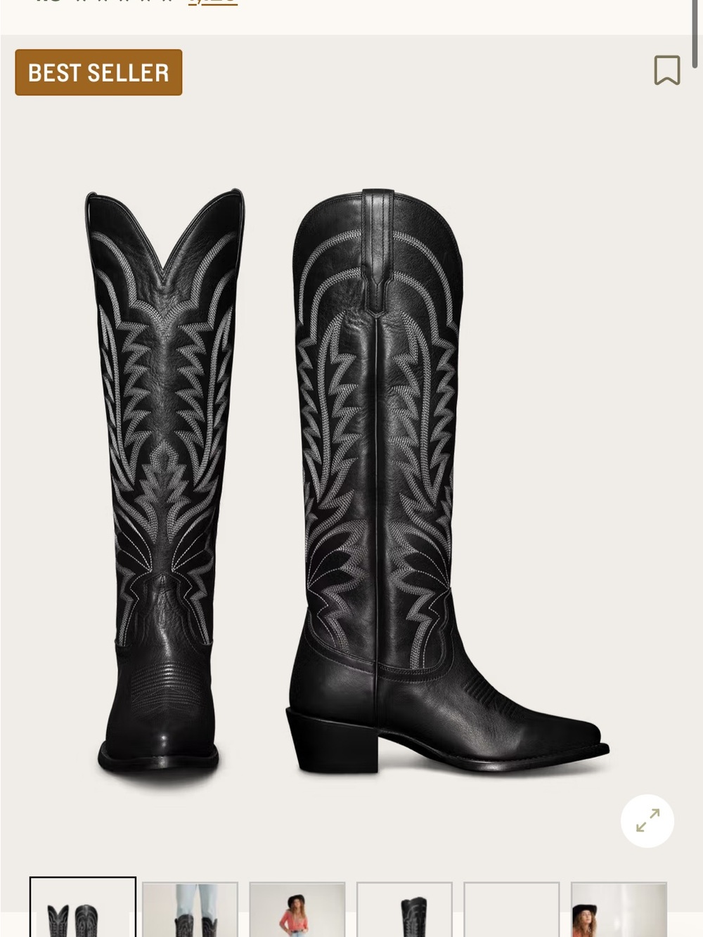 Tecovas Abby Black Cowboy Boots